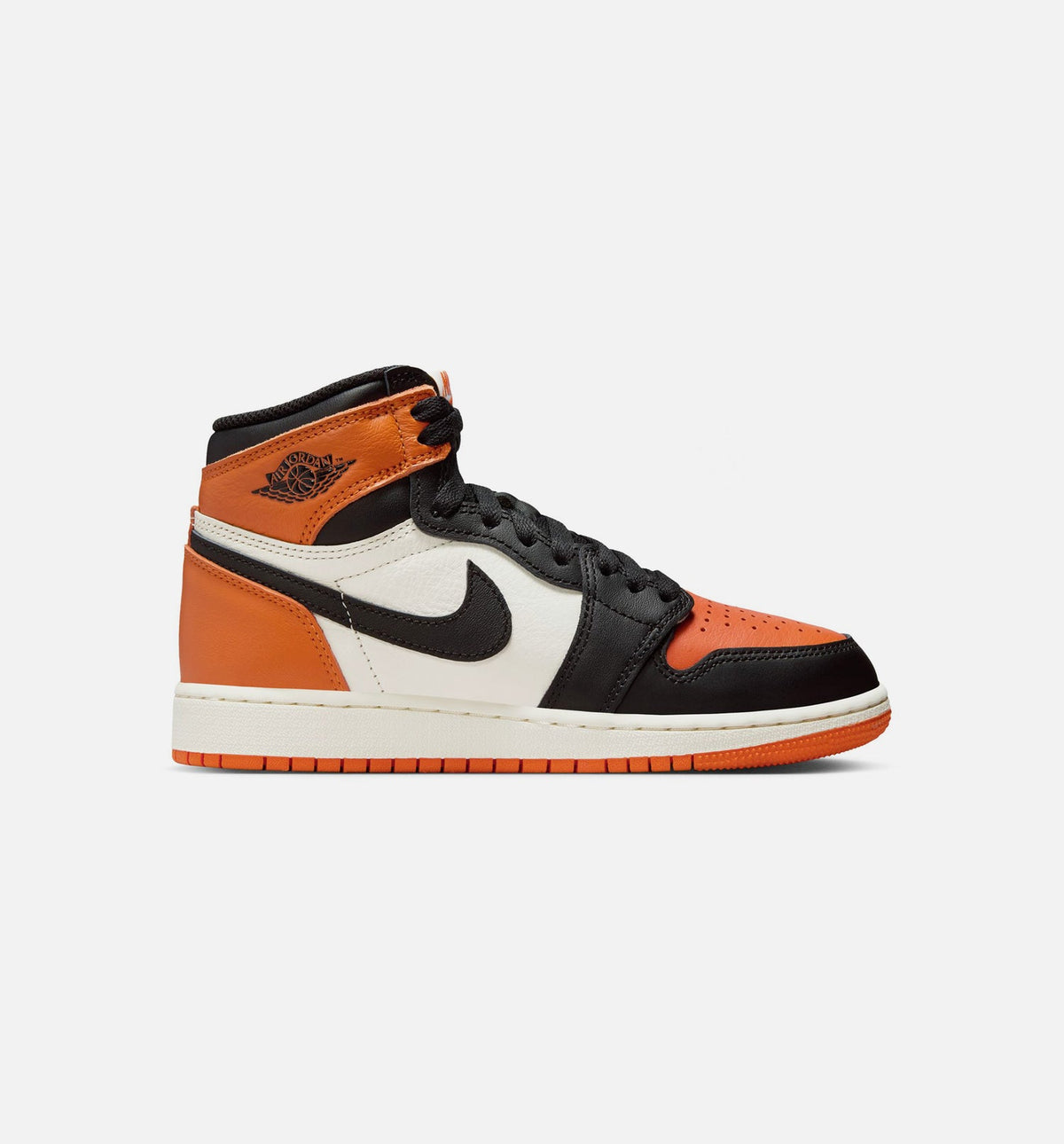 Air Jordan 1 Retro High OG Shattered Backboard Grade School Lifestyle Shoe - Black/Sail/Starfish