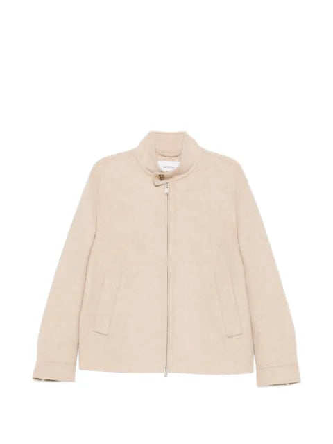 Lardini felted zip-up jacket