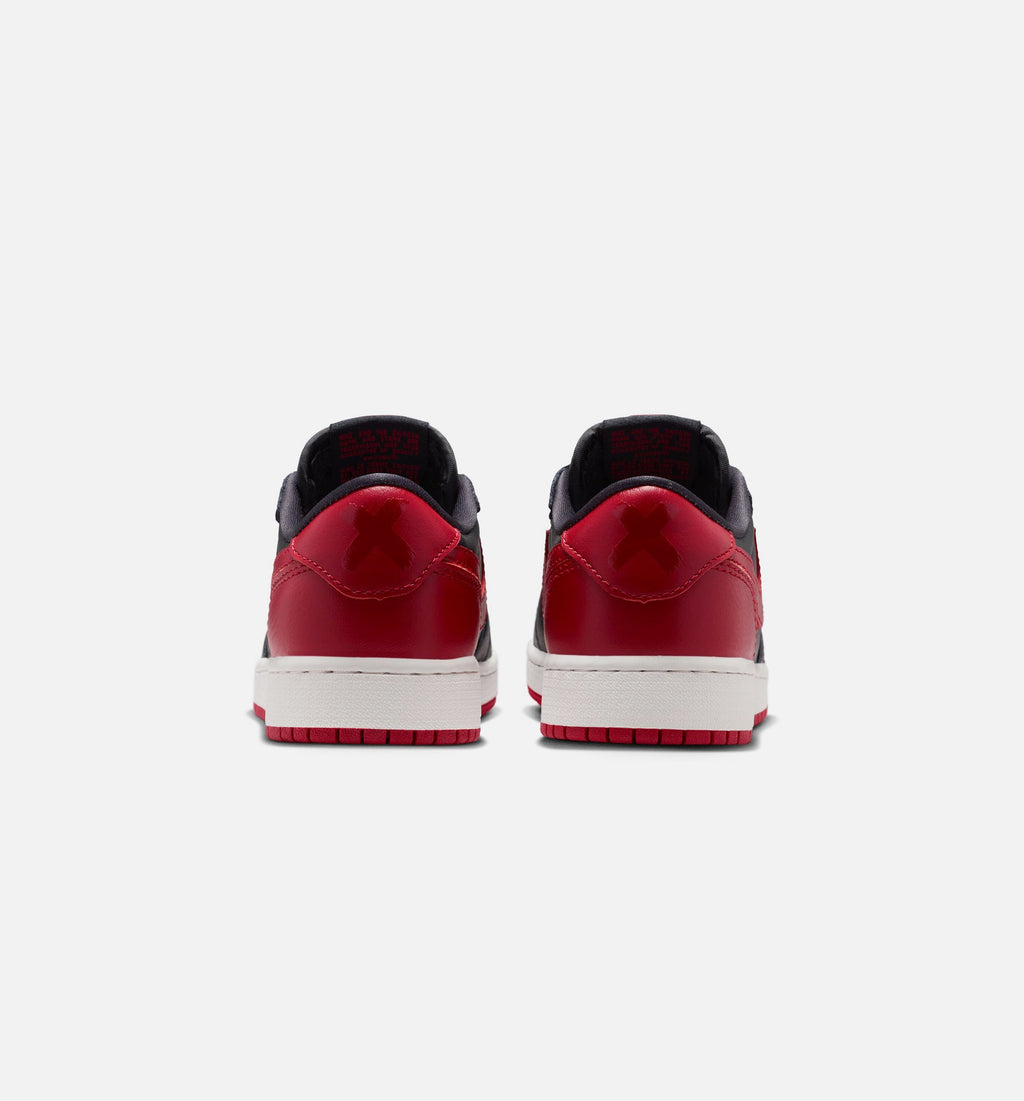 Air Jordan 1 Retro Low OG Banned Grade School Lifestyle Shoe - Black/Varsity Red/Summit White