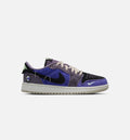 Air Jordan 1 Low OG Grade School Lifestyle Shoe - Regency Purple/Dark Raisin/Vapor Green