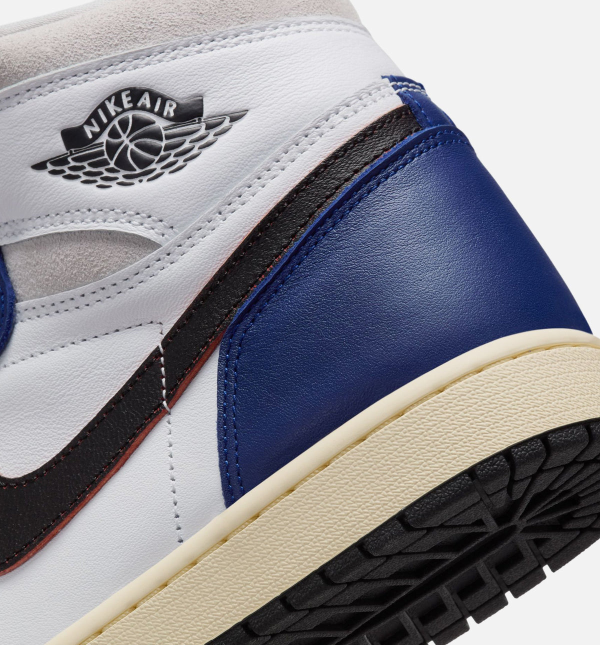 Air Jordan 1 Retro High OG Rare Air Men's Lifestyle Shoe - White/Black/Neutral Grey/Deep Royal Blue