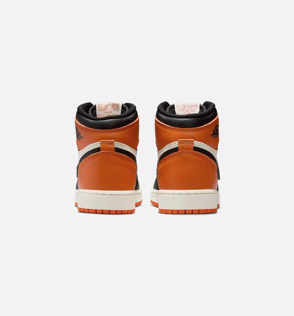 Air Jordan 1 Retro High OG Shattered Backboard Grade School Lifestyle Shoe - Black/Sail/Starfish