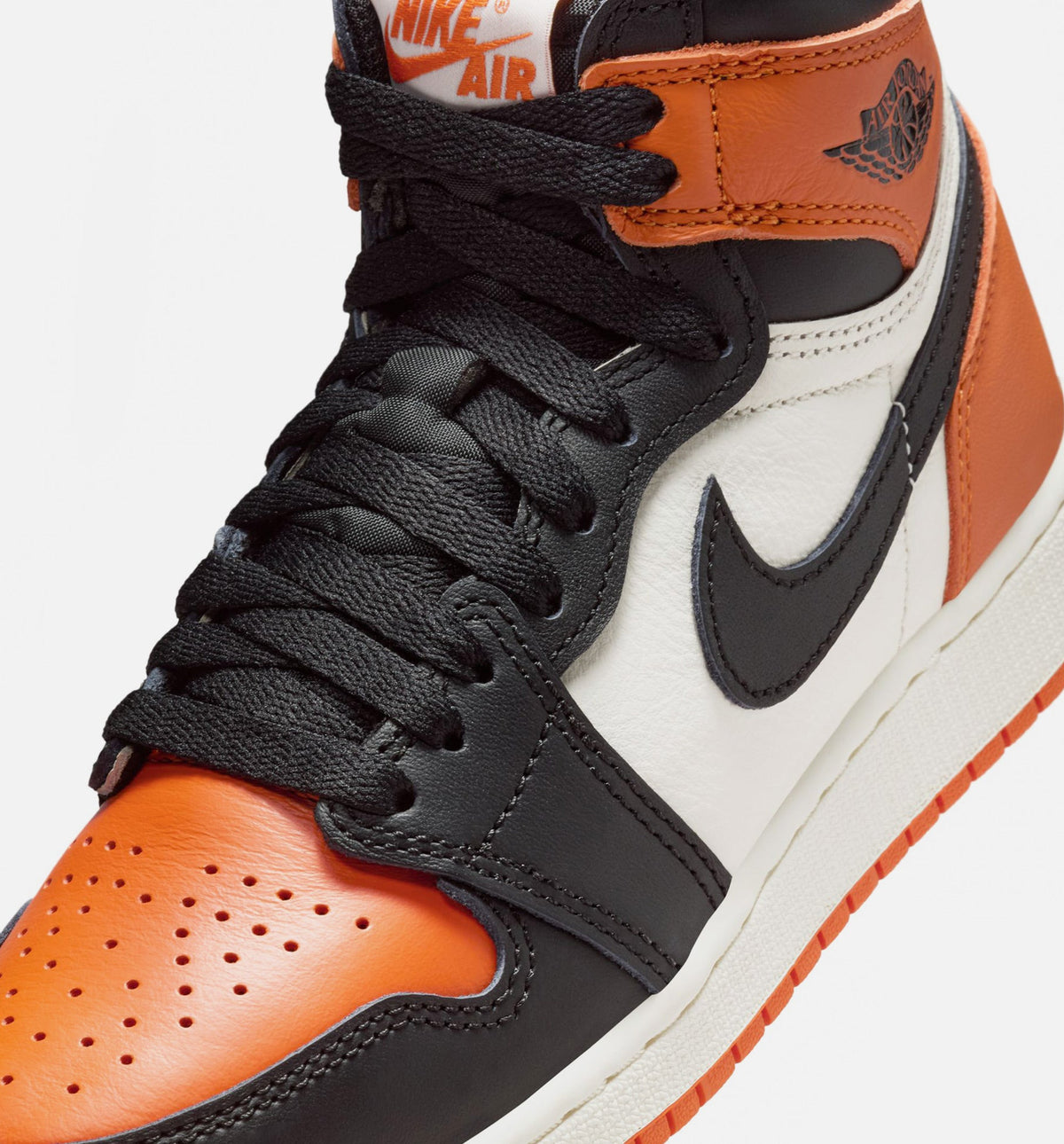 Air Jordan 1 Retro High OG Shattered Backboard Grade School Lifestyle Shoe - Black/Sail/Starfish