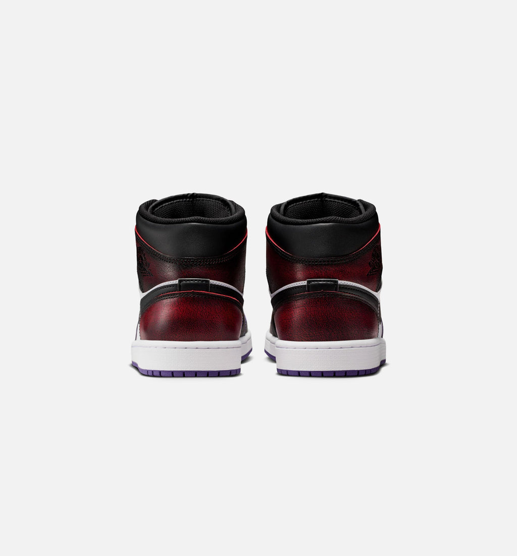 Air Jordan 1 Mid SE Men's Lifestyle Shoe - True Red/White/Court Purple/Black