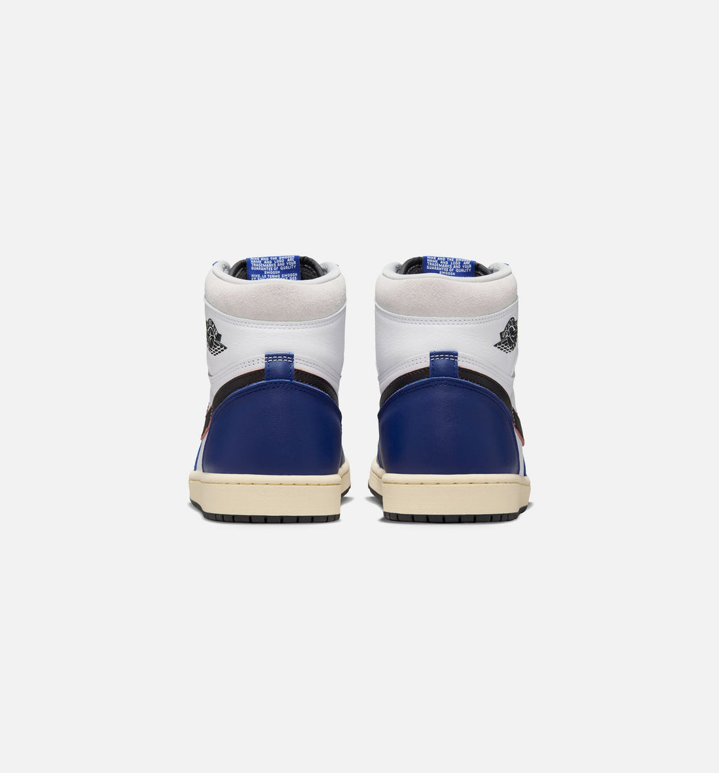 Air Jordan 1 Retro High OG Rare Air Men's Lifestyle Shoe - White/Black/Neutral Grey/Deep Royal Blue