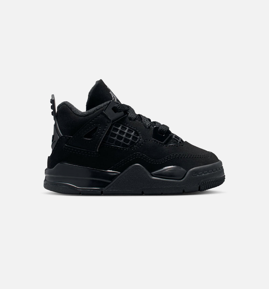 Air Jordan 4 Retro Black Cat Infant/Toddler Lifestyle Shoe - Black/Light Graphite