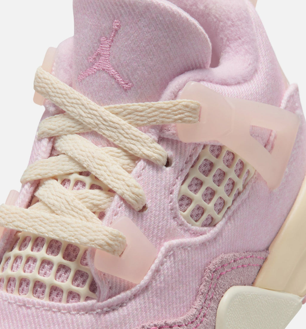 Air Jordan 4 Retro Pink Pearl and Iced Carmine Infant/Toddler Lifestyle Shoe - Iced Carmine/Coconut Milk/Anthracite/Muslin/Pinksicle