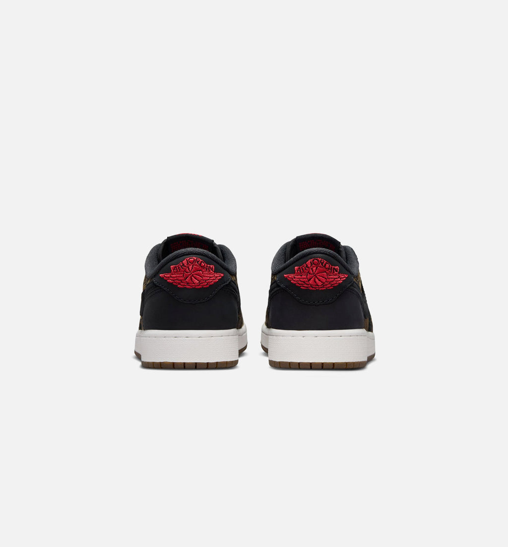 Air Jordan 1 Retro Low OG Laser Grade School Lifestyle Shoe - Black/Varsity Red/Summit White