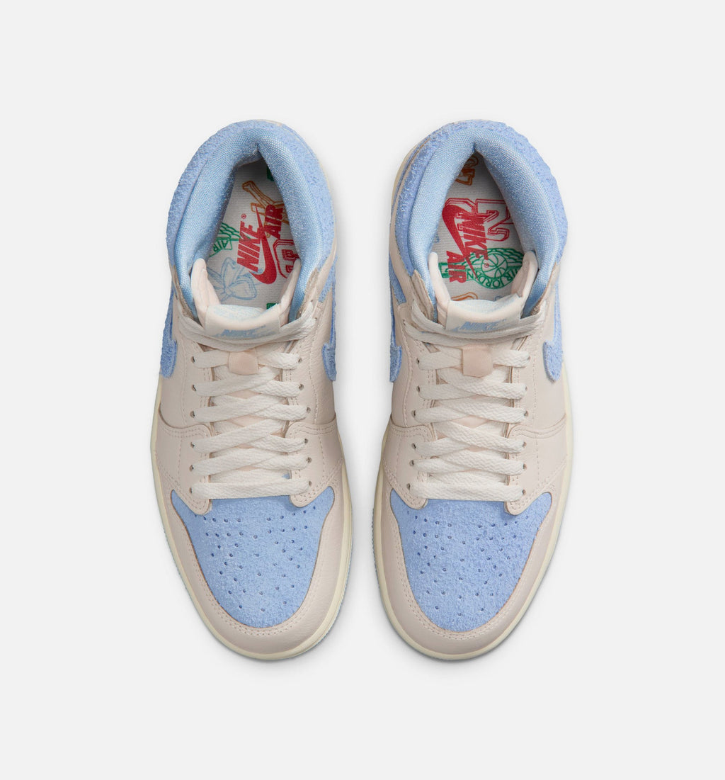Air Jordan 1 Retro High OG Women's Lifestyle Shoe - Pale Ivory/Psychic Blue/Coconut Milk