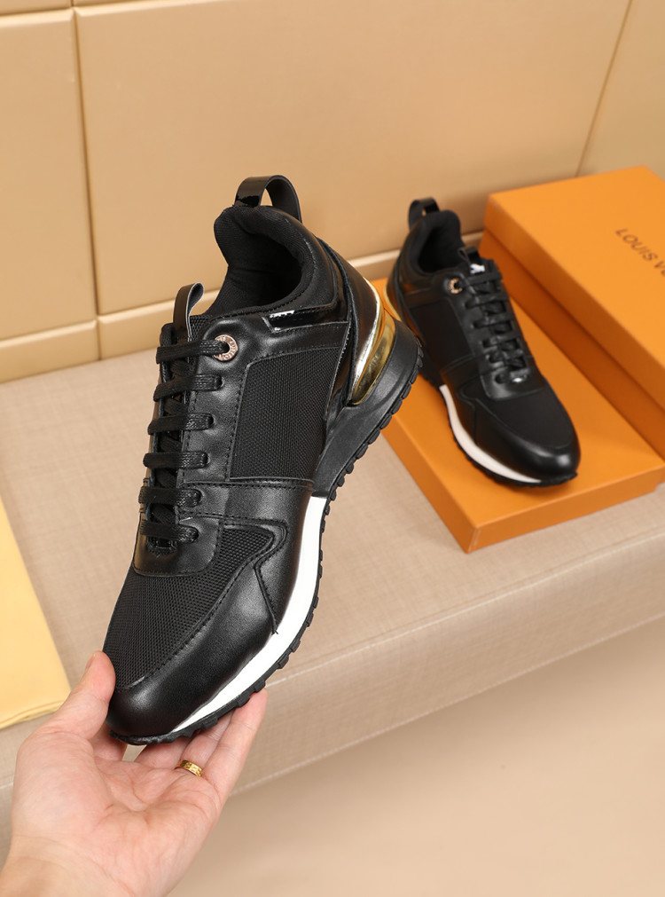 Louis Vuitton Black Gold Accent Sneakers
